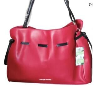 Badgley Mischka Red Leather Handbag NWT